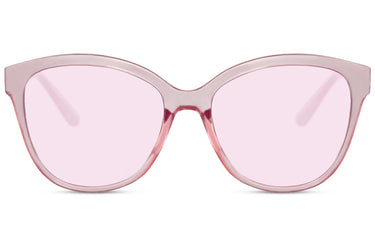 Heart-shaped sunglasses with pink lenses